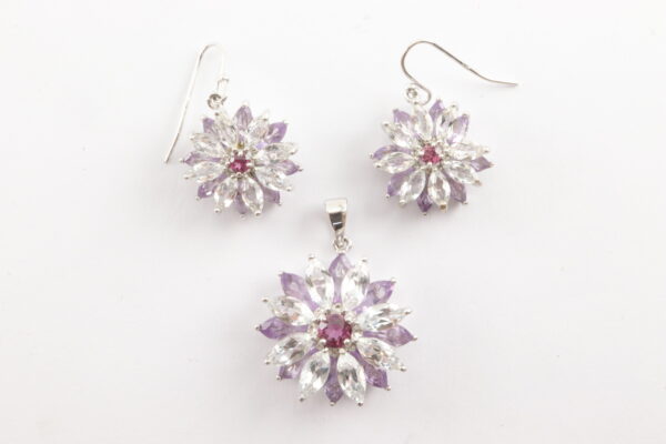 Schmuckset in Sterlingsilber mit Zirkonia – Bild 2