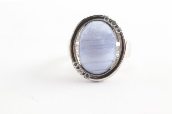 Ring Sterlingsilber  mit Calcedon und Zirkonia – Bild 5