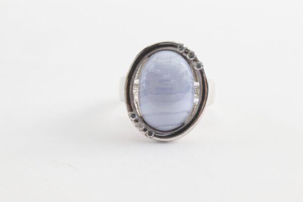 Ring Sterlingsilber  mit Calcedon und Zirkonia – Bild 6