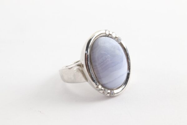 Ring Sterlingsilber  mit Calcedon und Zirkonia – Bild 7