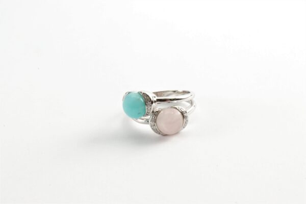 feiner Ring in Sterlingsilber rhodiniert – Bild 3