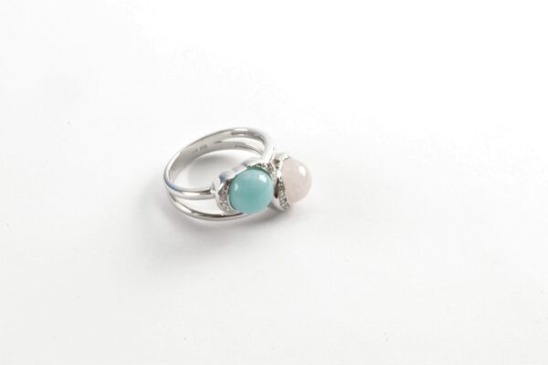 feiner Ring in Sterlingsilber rhodiniert – Bild 6
