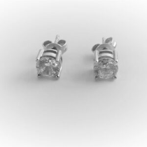 kleine, quadratische Ohrstecker in Sterlingsilber