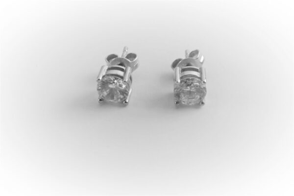 kleine, quadratische Ohrstecker in Sterlingsilber