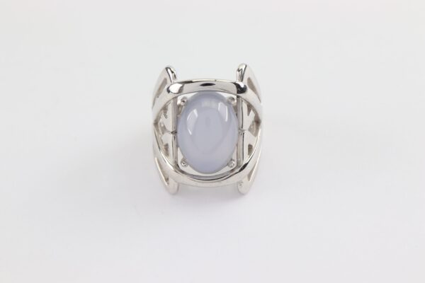Ring  Sterlingsilber rhodiniert  mit Calcedon – Bild 3