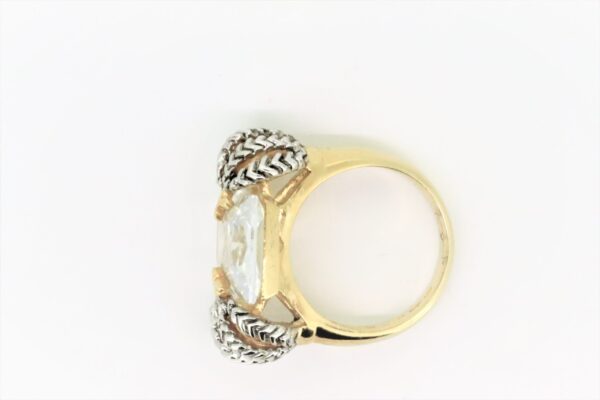 wunderschöner Ring Sterlingsilber und vergoldet – Bild 2