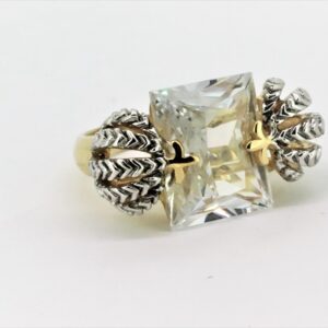 wunderschöner Ring Sterlingsilber und vergoldet