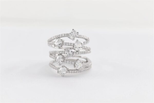 Ring in Sterlingsilber rhodiniert  mit Zirkonia – Bild 2