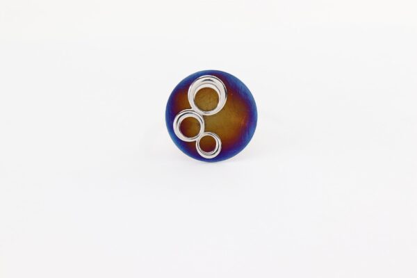 sehr feiner Ring in Sterlingsilber mit Titan – Bild 4