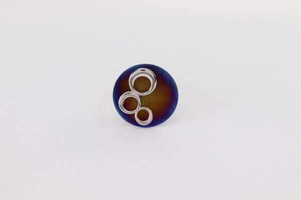 sehr feiner Ring in Sterlingsilber mit Titan – Bild 5
