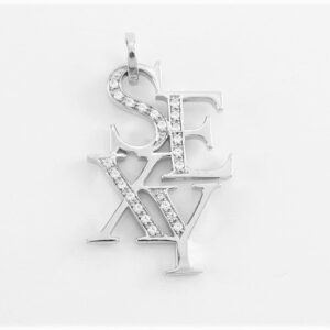 Massiver Anhänger in Sterlingsilber rhodiniert