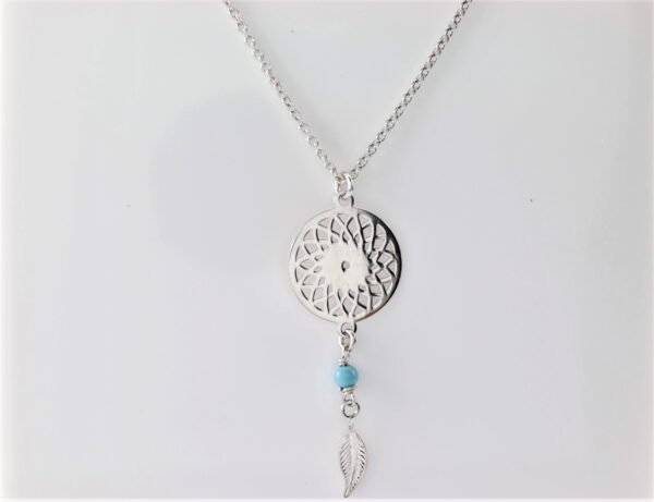 ein sehr feines Collier in Sterlingsilber rhodiniert – Bild 2