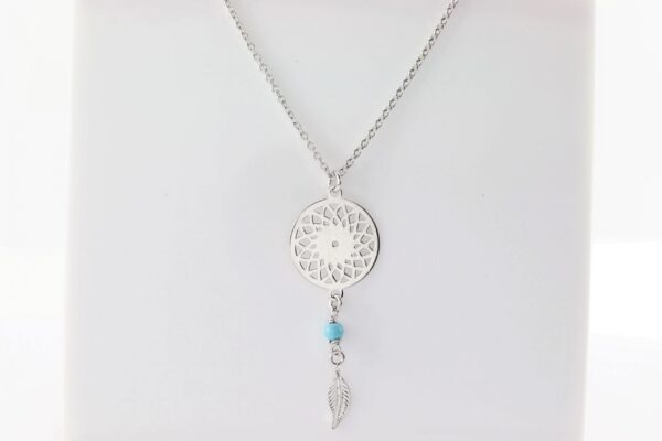 ein sehr feines Collier in Sterlingsilber rhodiniert – Bild 3