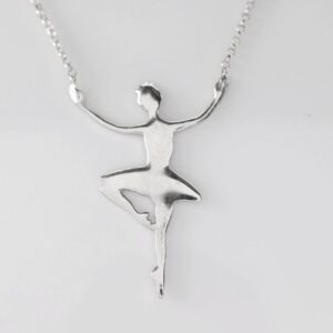 Collier mit einer Tänzerin in Sterlingsilber rhodiniert