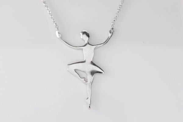 Collier mit einer Tänzerin in Sterlingsilber rhodiniert