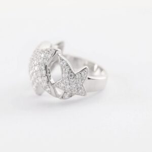 Sternenring Sterlingsilber rhodiniert
