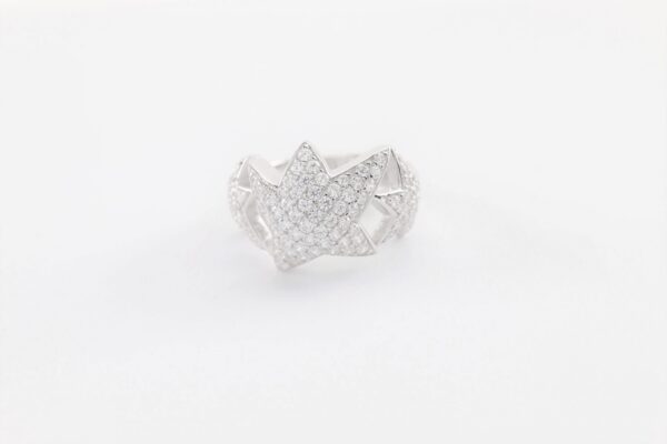 Sternenring Sterlingsilber rhodiniert – Bild 2