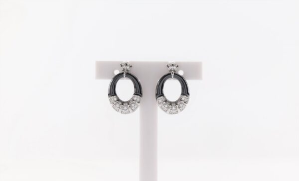 Ohrstecker und Collier in Sterlingsilber rhodiniert – Bild 2