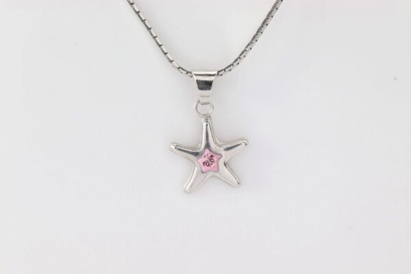 Anhänger Stern und Sterlingsilber rhodiniert mit Kette – Bild 3