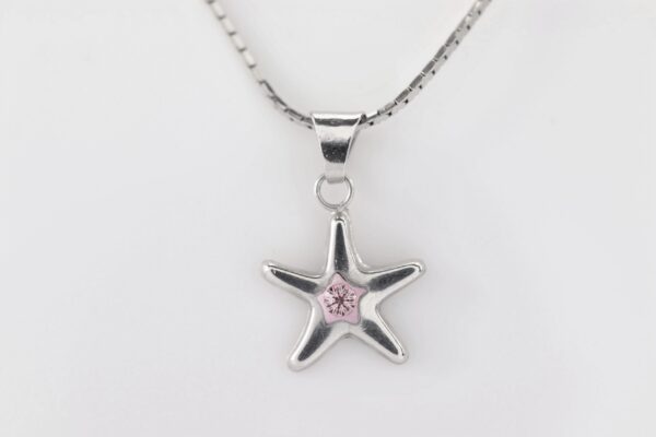 Anhänger Stern und Sterlingsilber rhodiniert mit Kette – Bild 4