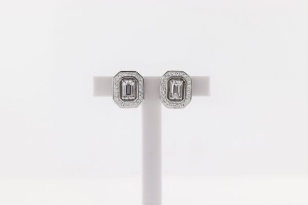 edle Ohrstecker in Sterlingsilber rhodiniert – Bild 2