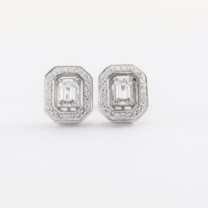 edle Ohrstecker in Sterlingsilber rhodiniert
