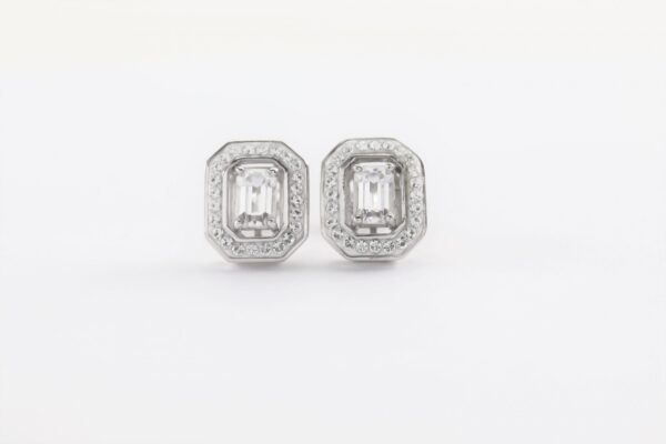 edle Ohrstecker in Sterlingsilber rhodiniert