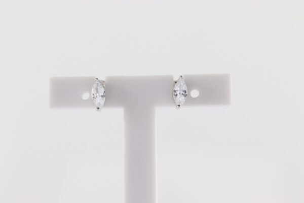 Ohrstecker in Sterlingsilber rhodiniert – Bild 3