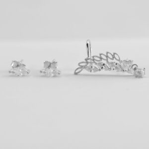 Ohrstecker in Sterlingsilber rhodiniert