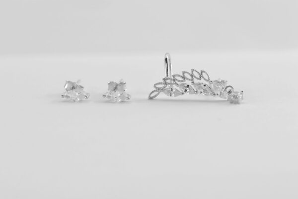 Ohrstecker in Sterlingsilber rhodiniert