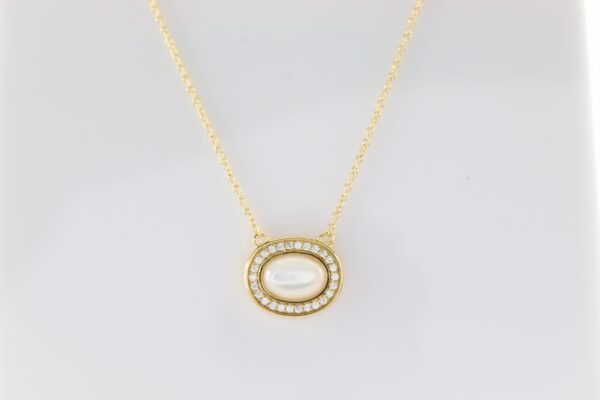 feines Collier in Sterlingsilber vergoldet