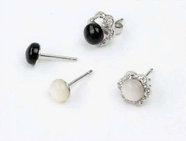 wunderschöne Ohrstecker in Sterlingsilber – Bild 2