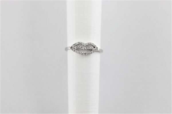 feiner Ring in Lippenform in Sterlingsilber – Bild 3