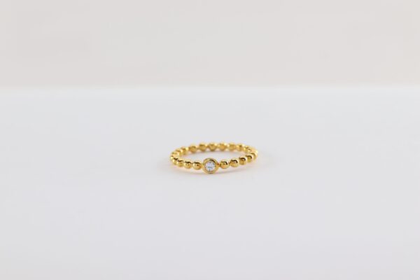 feiner Ring in Sterlingsilber vergoldet – Bild 2