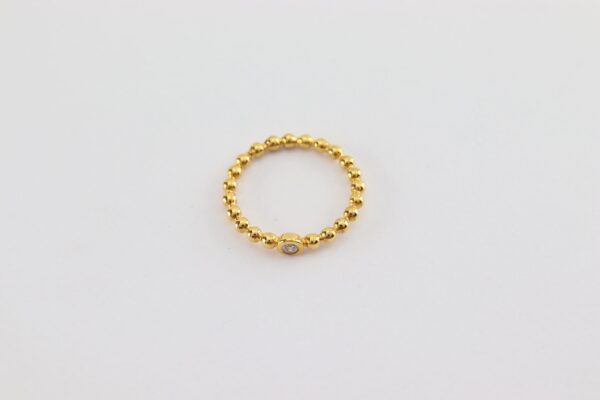 feiner Ring in Sterlingsilber vergoldet