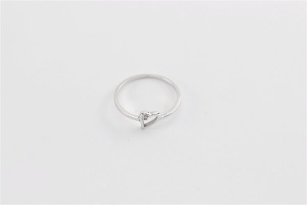 sehr feiner Ring mit Herz in Sterlingsilber – Bild 3