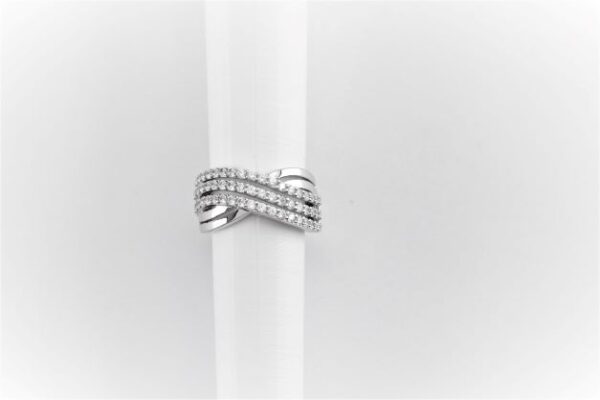 Silberring mit viel Zirkonia – Bild 2