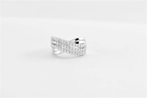 Silberring mit viel Zirkonia – Bild 4