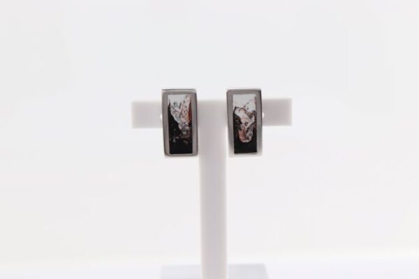 Ohrstecker in Sterlingsilber mit Emailarbeit – Bild 4