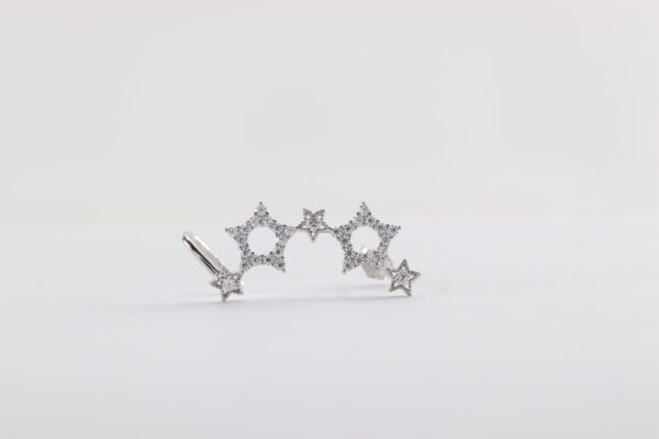 Ohrstecker mit Spange in Sterlingsilber rhodiniert