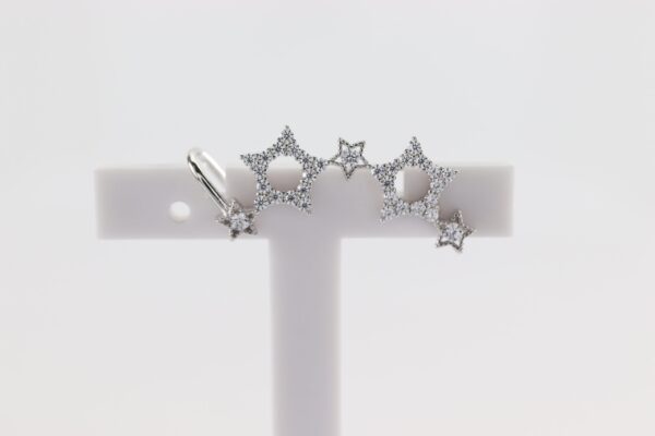 Ohrstecker mit Spange in Sterlingsilber rhodiniert – Bild 2