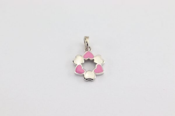 feiner Anhänger mit Herzen in Sterlingsilber
