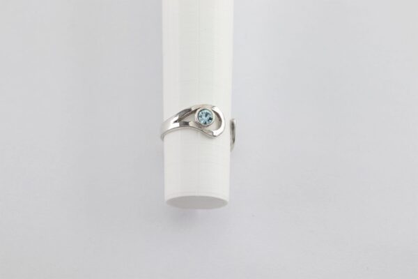 sehr feiner Zeh - Ring in Sterlingsilber mit Aquamarin – Bild 5