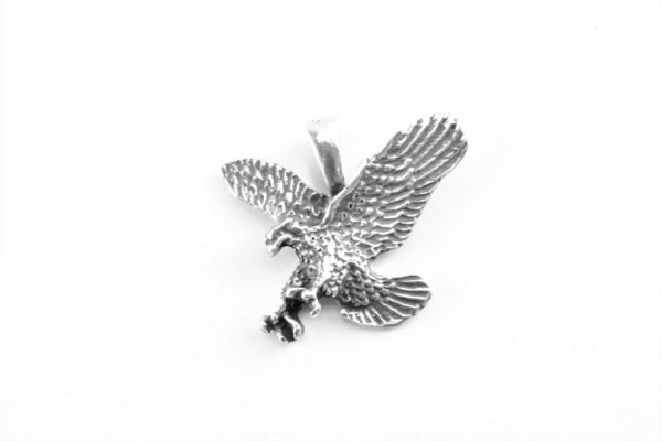 schwingender Adler in Sterlingsilber rhodiniert – Bild 2