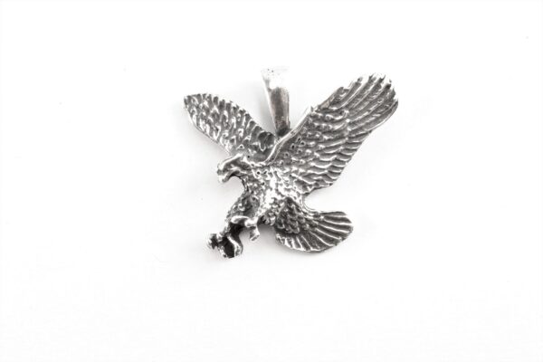 schwingender Adler in Sterlingsilber rhodiniert