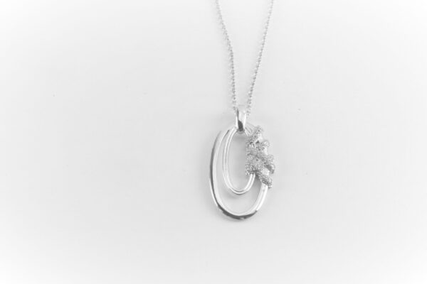Collier in Sterlingsilber rhodiniert mit Zirkonia – Bild 2