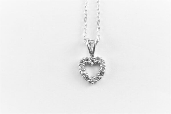 sehr feines Herzcollier in Sterlingsilber – Bild 3