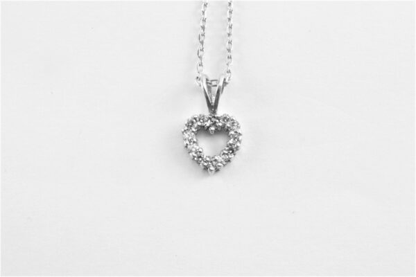 sehr feines Herzcollier in Sterlingsilber – Bild 5