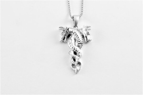 feines Collier mit Drachen in Sterlingsilber