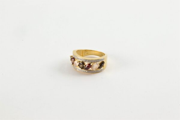 Ring in Sterlingsilber vergoldet mit Steinen – Bild 4